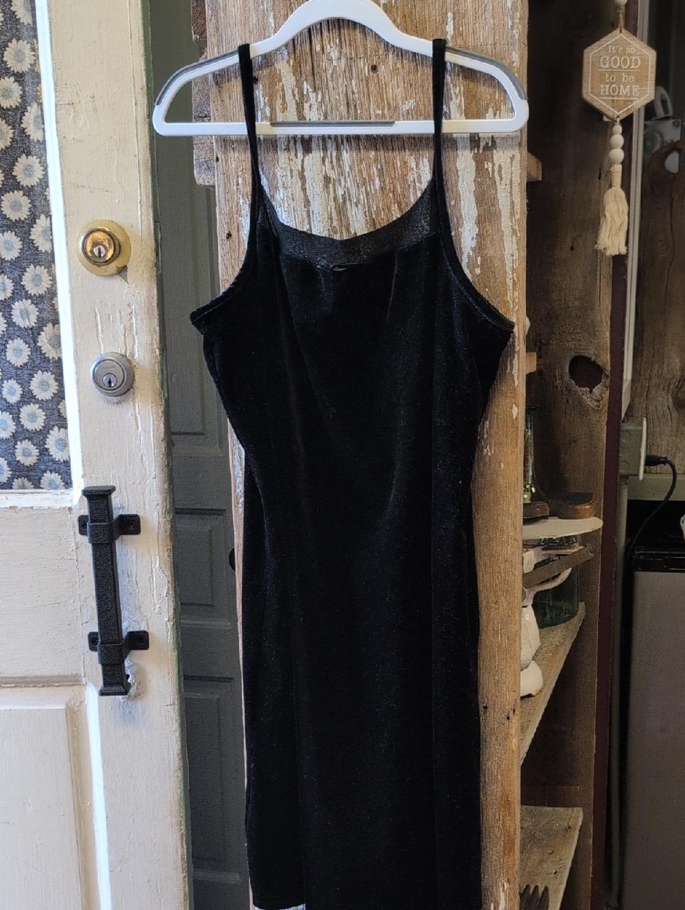 Black Velvet Slip Dress - Classic Minimalist Style